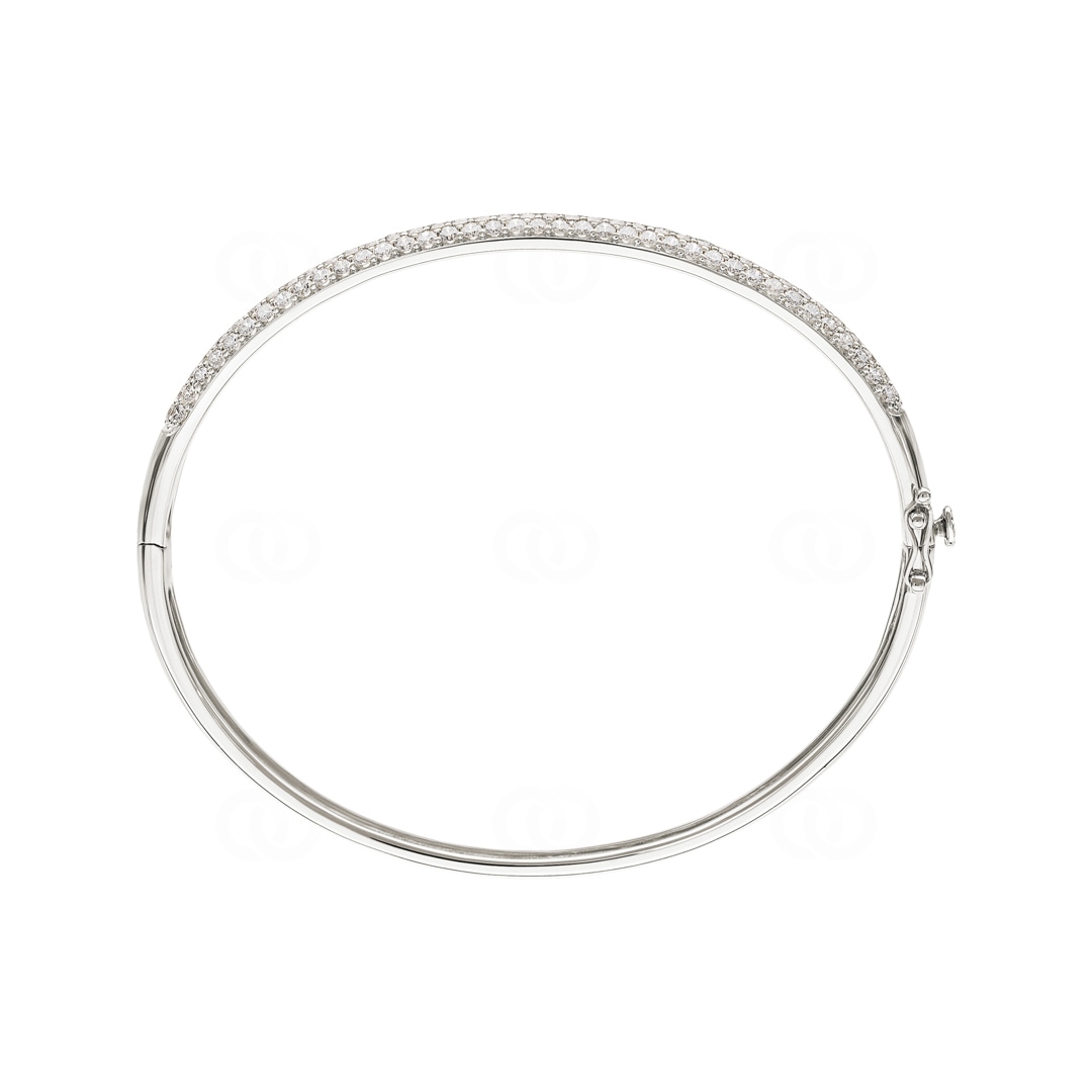 2.50 Karat Diamantarmreif 750/18 K Weissgold