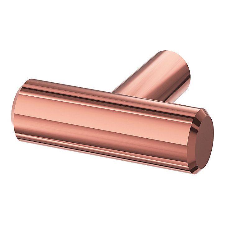Bouton de meuble en T Dizel Cuivre ⌀.40mm x L.12mm