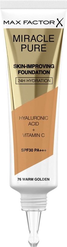 Max Factor - Miracle Pure Vegan Foundation - 76 Warm Golden - Huidverbeterend