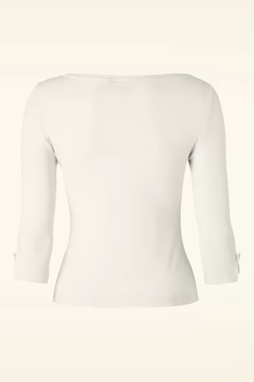 Banned Retro Modern Love Top in ivoor