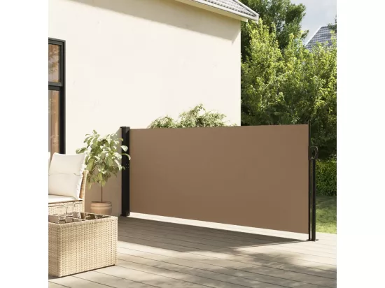 Auvent latéral rétractable taupe 100x500 cm
