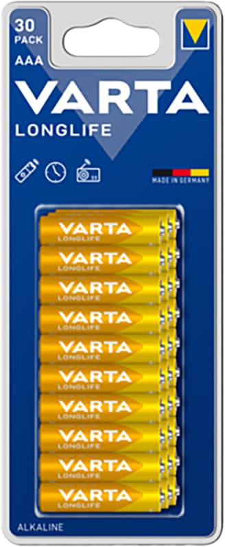 Varta Longlife AAA-batterier (30-pak)