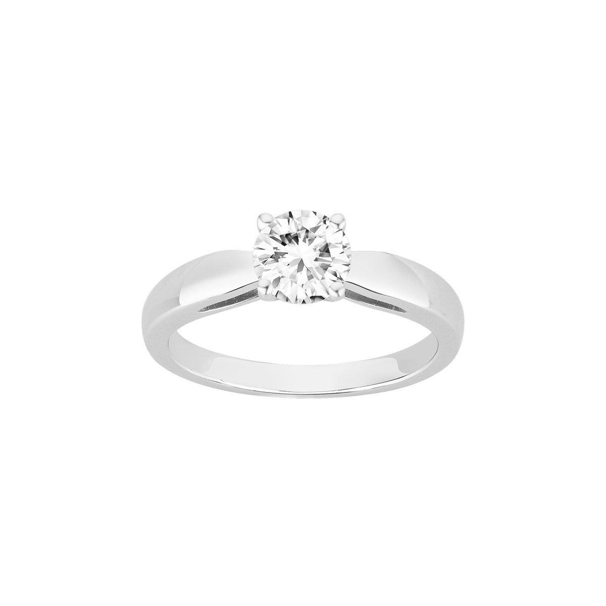 Bague de fiançailles en Argent avec oxyde de zirconium blanc