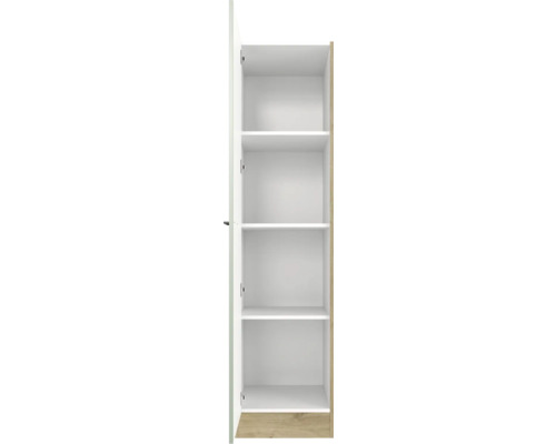 Flex Well Cara voorraadkast, BxDxH 50 x 57 x 200 cm, mat groen, gedemonteerd, scharnier omkeerbaar (links of rechts te monteren)