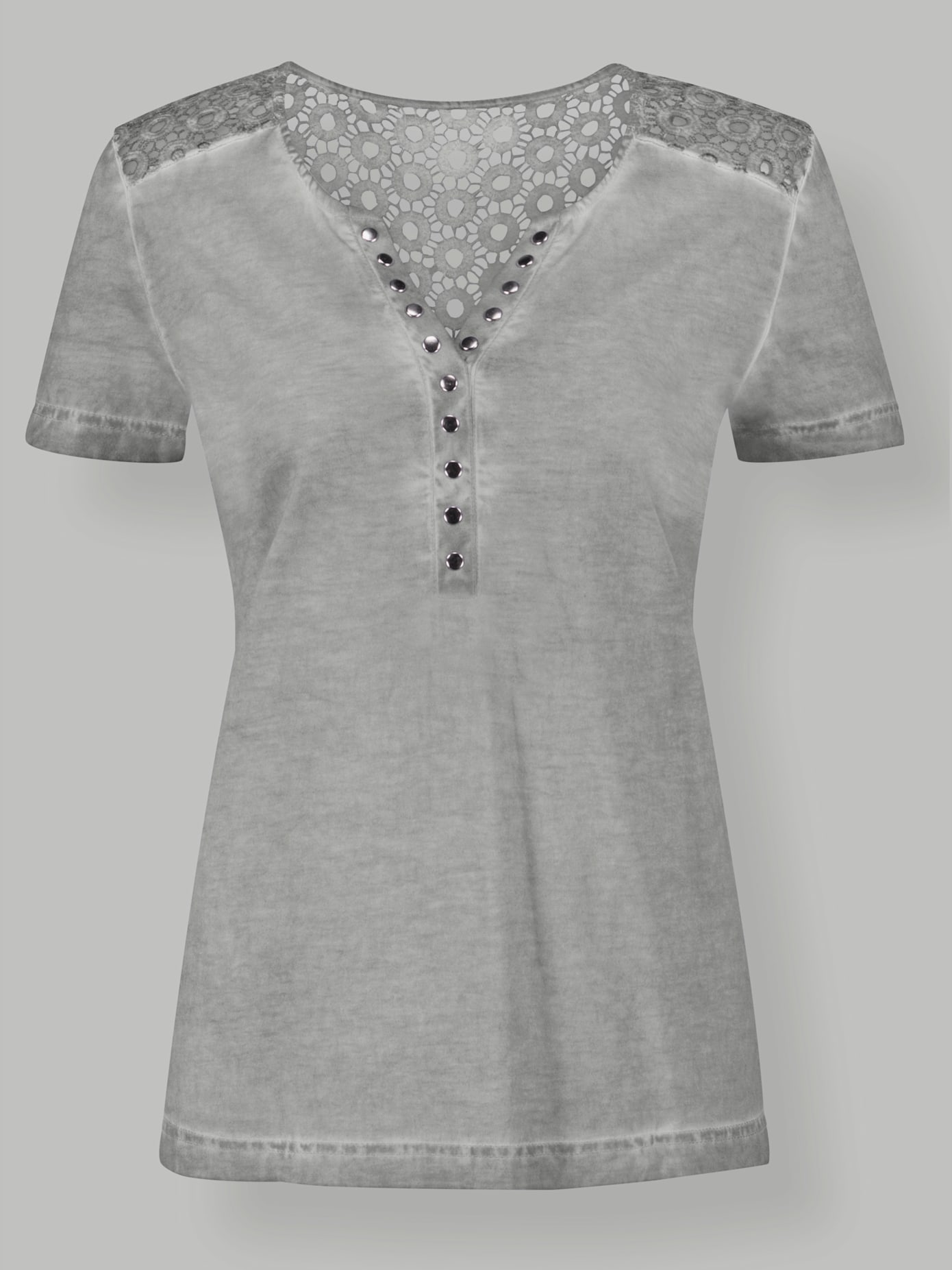 T-shirt en dentelle pur coton