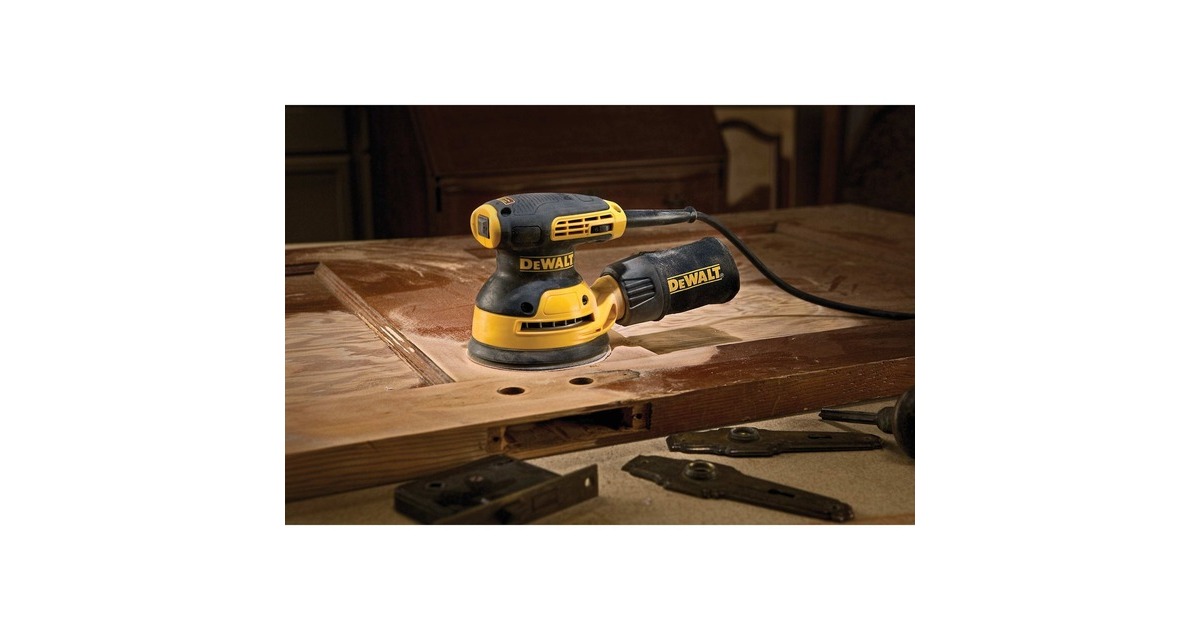 DEWALT280W Excentrische schuurmachine 125mm DWE6423  (Geel/zwart)