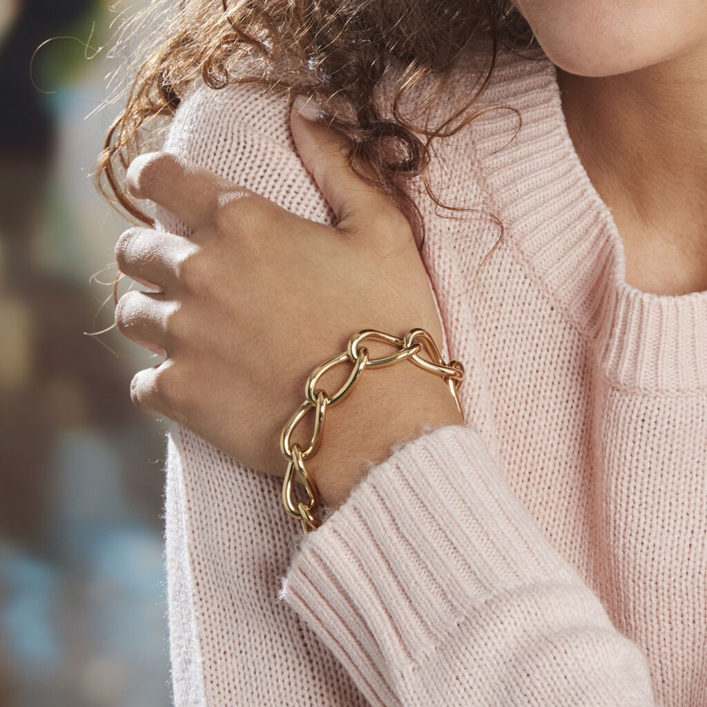 Bracelet Justinien Acier Doré