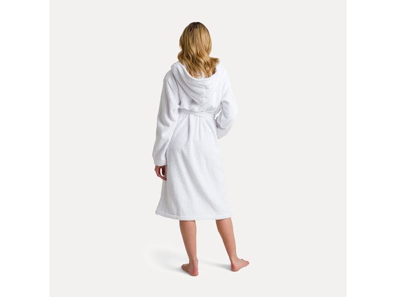 Möve Bademantel Superwuschel XL, Weiss Kapuzenmantel