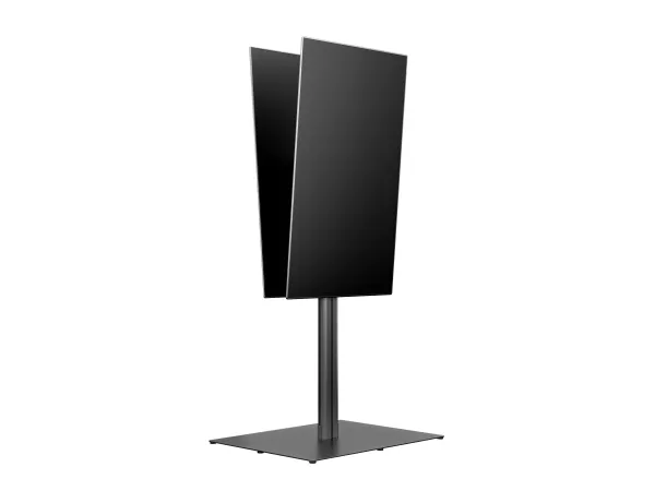 Multibrackets M Public Display Stand 180 HD Back to Back Black w. Floorbase - Stativ - for 2 LCD displays - aluminium, stål - sort - skærmstørrelse: 55