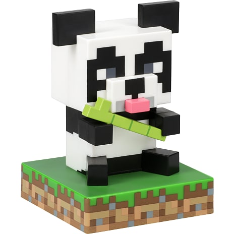 Minecraft Panda lampe - sort og hvid