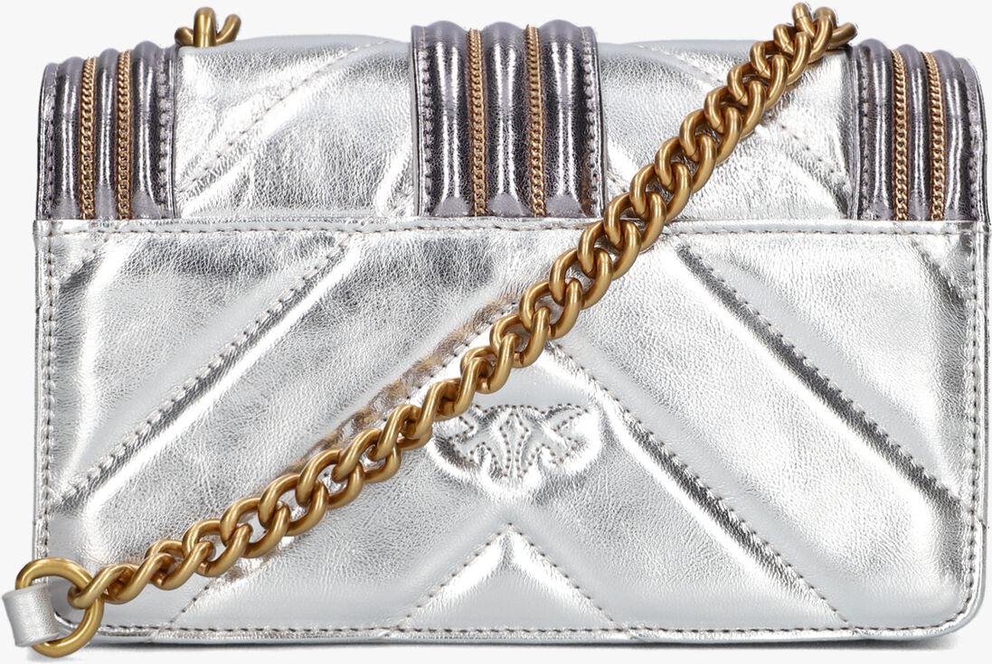 PINKO zilveren pinko schoudertas love one mini cl