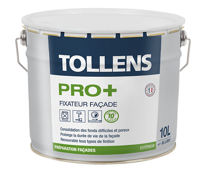 Fixateur façade Tollens Pro+ blanc 10L