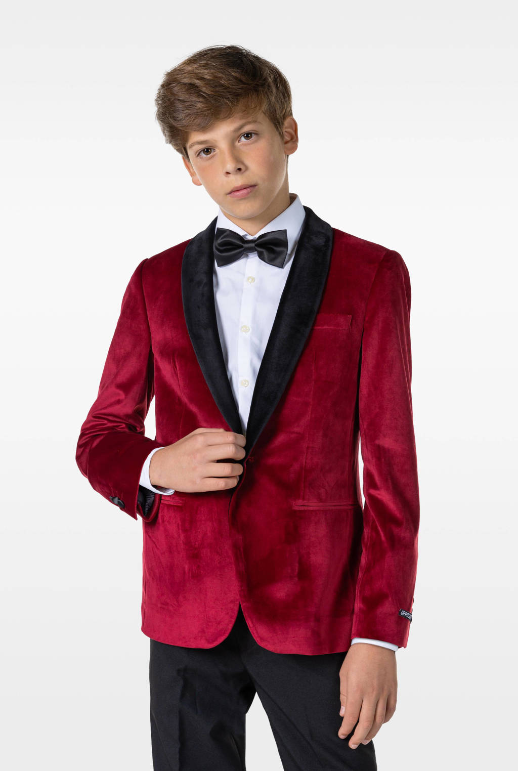 OppoSuits colbert Dinner Jacket rood/zwart