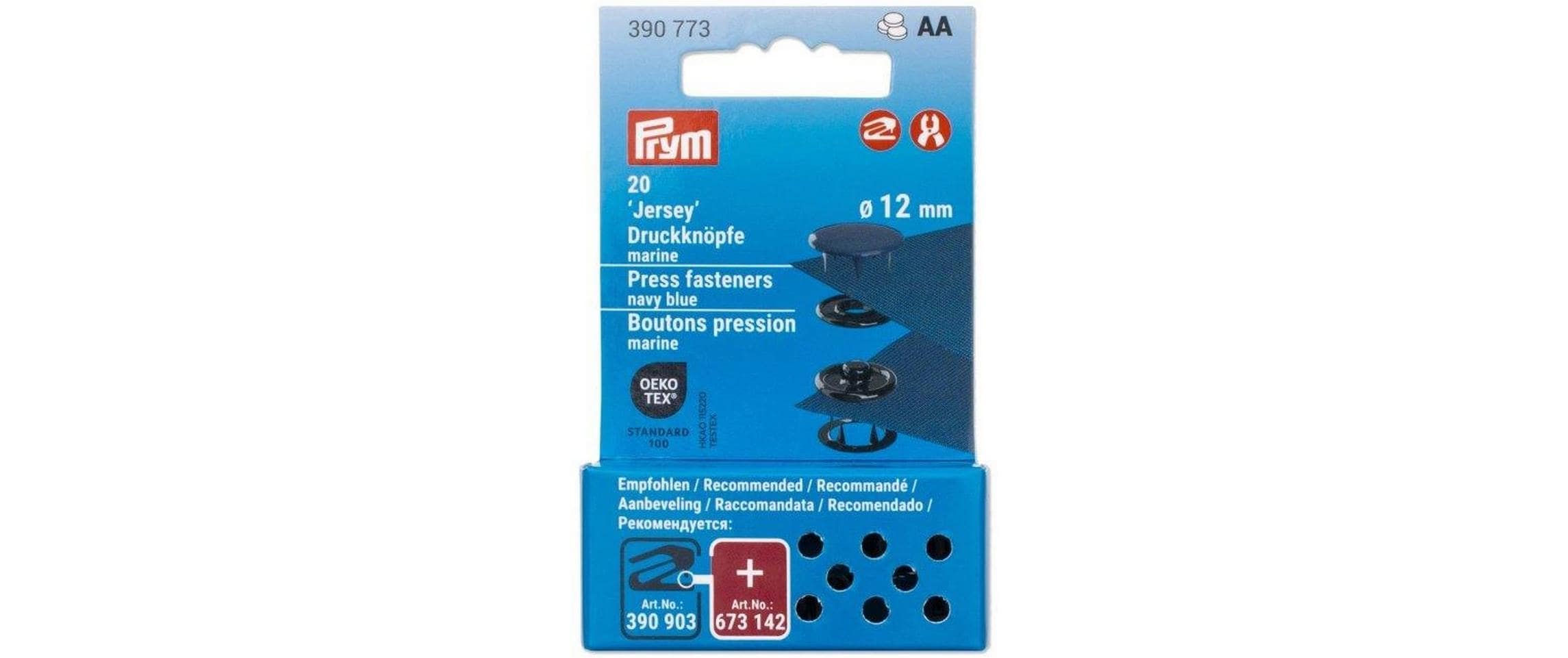 Druckknöpfe Jersey 12 mm, MarineBunt lackierte Jersey Druckknöpfe