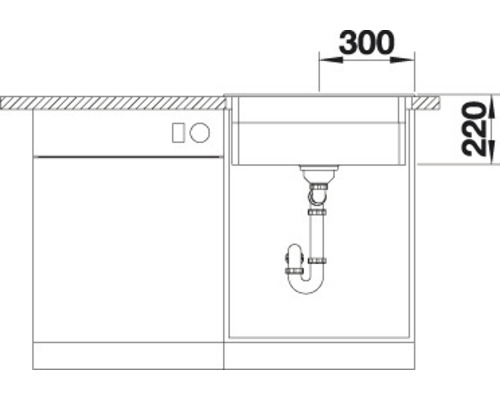 Blanco ETAGON 6 spoelbak, 600 x 510 mm, wit, 524533