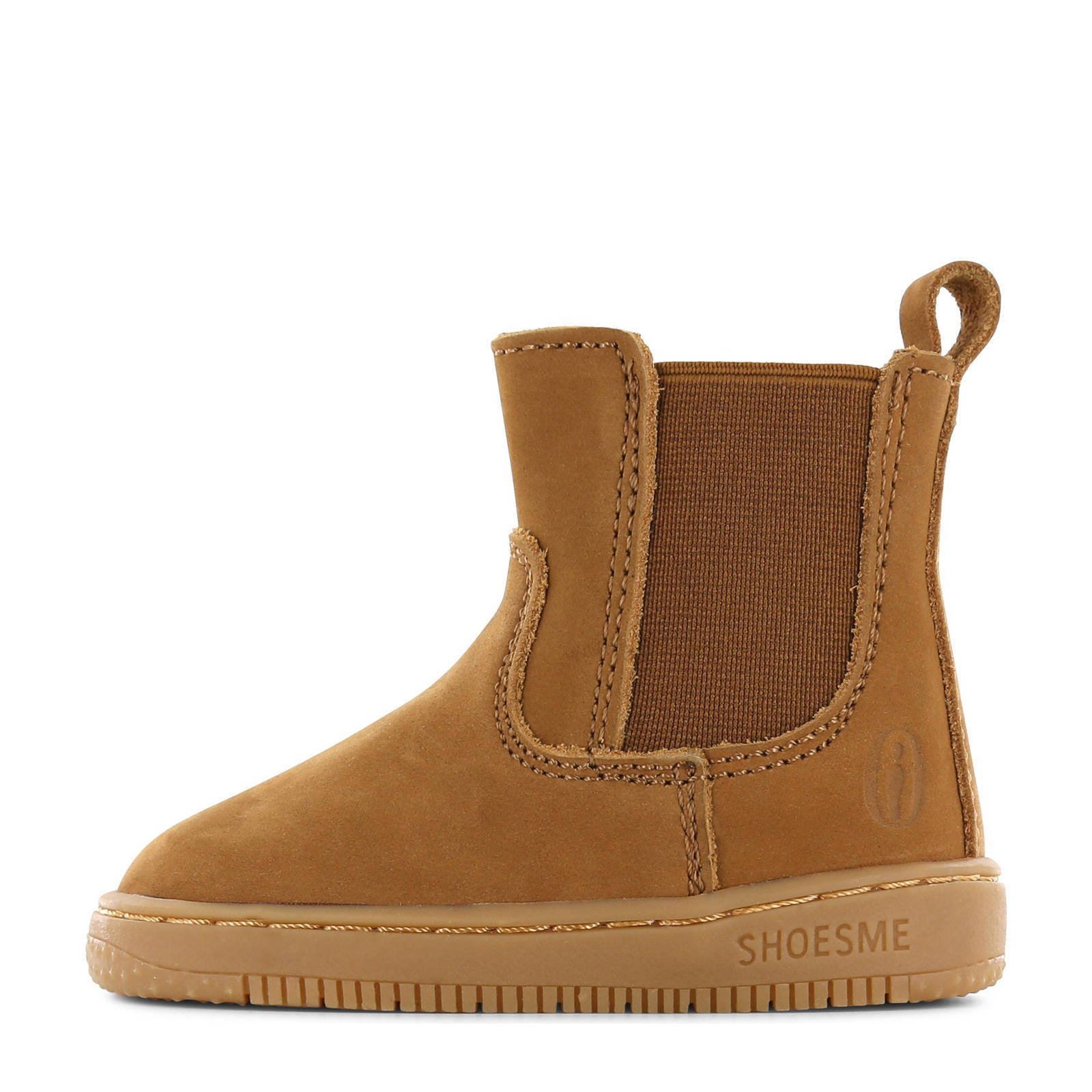 Shoesme suède enkelboots cognac
