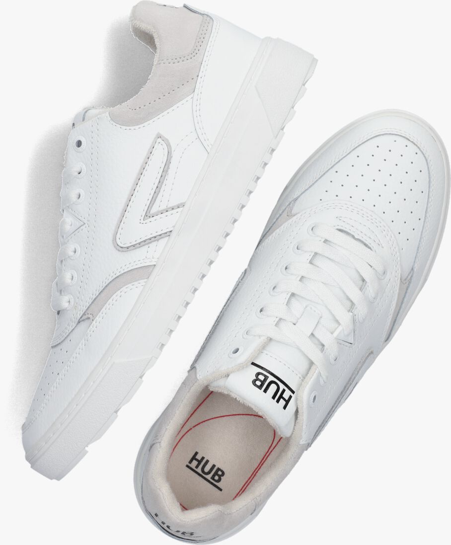 HUB witte hub lage sneakers duke