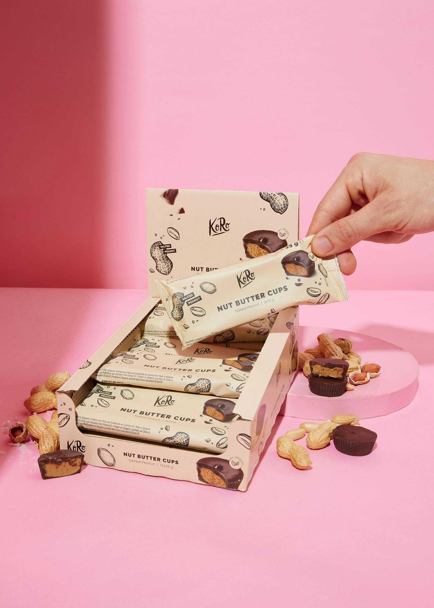 Bio Nut Butter Cups Salted Peanut 12 x 3 x 13 g