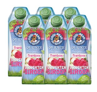 Cool Bear Framboos Appel Vruchtensiroop 6x750ML