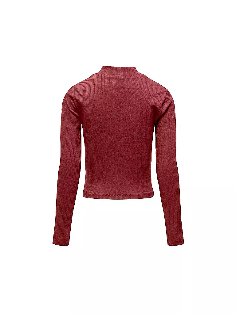 ONLY Mädchen Langarmshirt KOGLINEA  dunkelrot