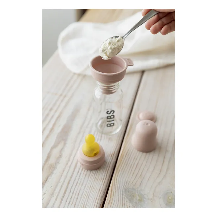Bibs Biberon en verre | Rose poudré