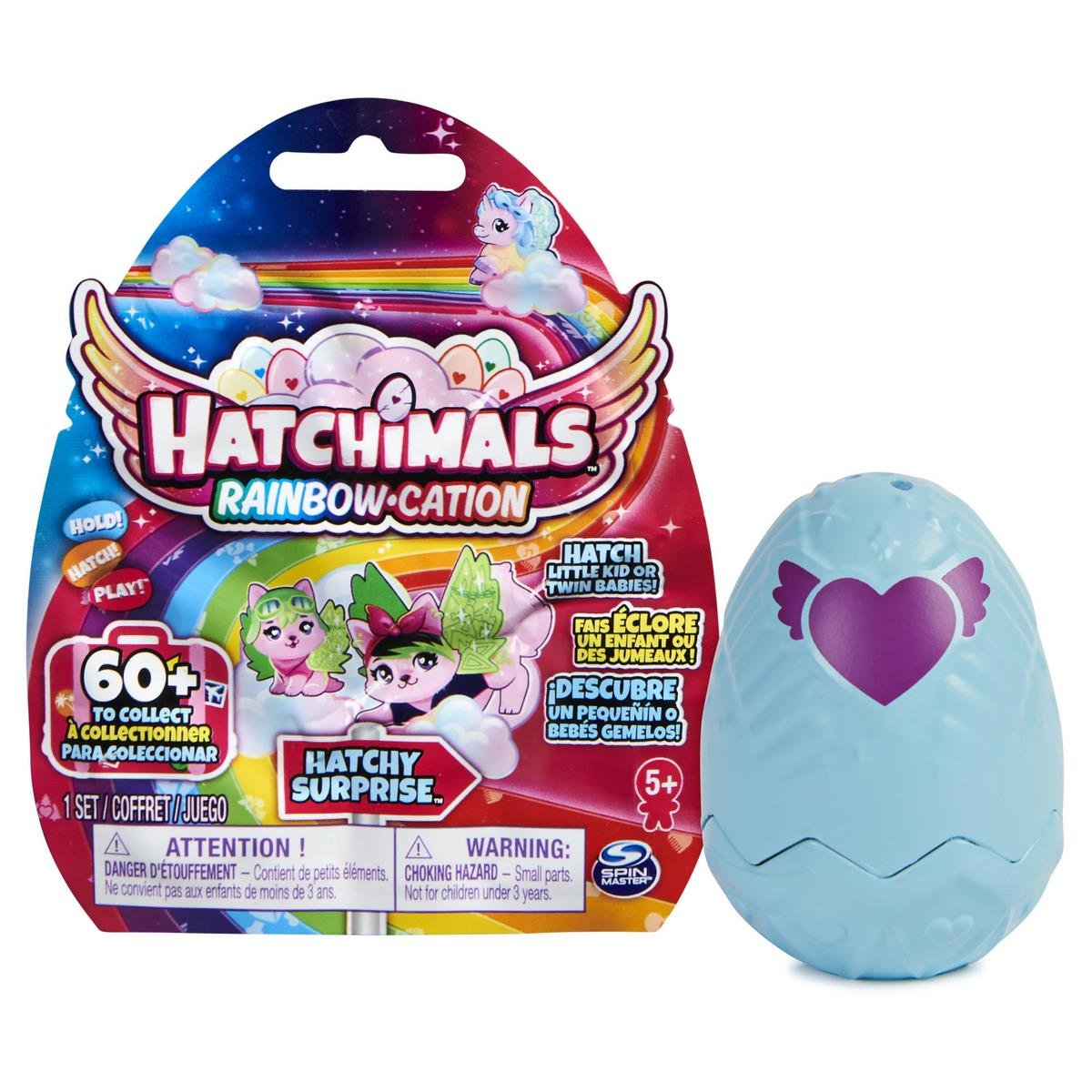 Pack Oeuf 1 Hatchimals enfant - Famille surprise Rainbow-Cation