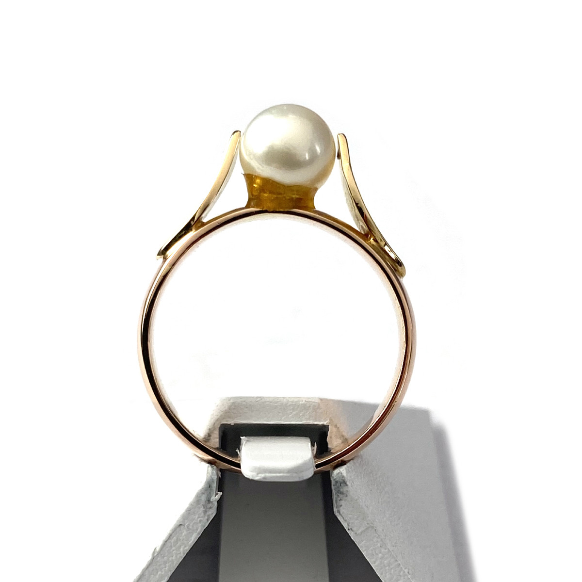 Bague d'occasion or 750 jaune perle de culture