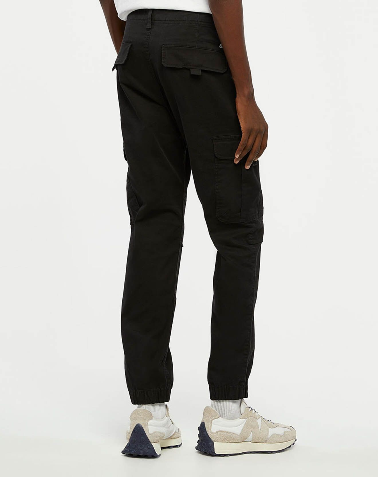 Tommy Jeans Pantalon cargo ajusté Ethan twill noir