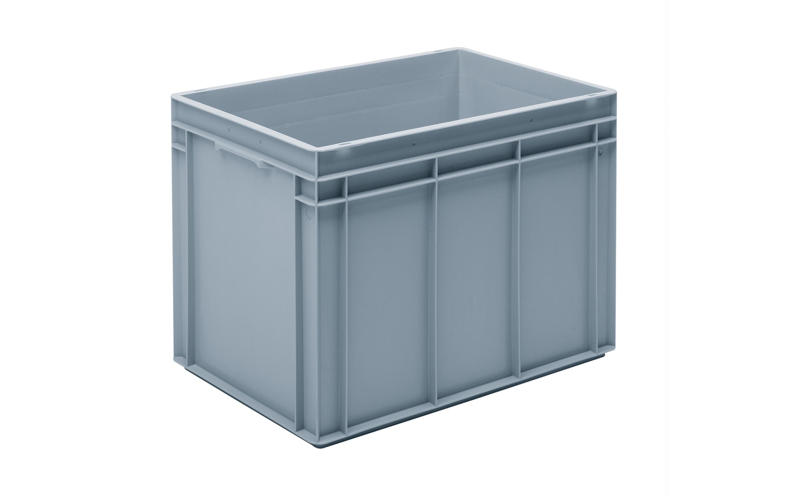 Stapelbehälter RAKO 600x400x425 GrauStapelbox mit Muschelgriffen, 1 Stück, grau