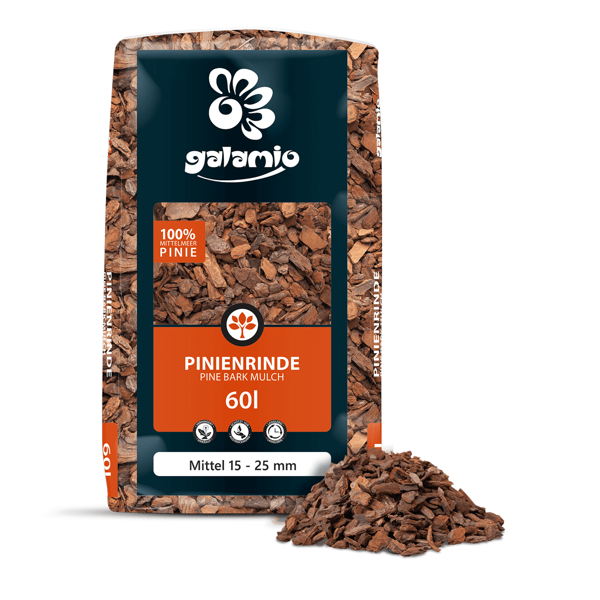 Galamio Pine Bark Mulch Medium 60l x 39 Zakken 2340l Pallet