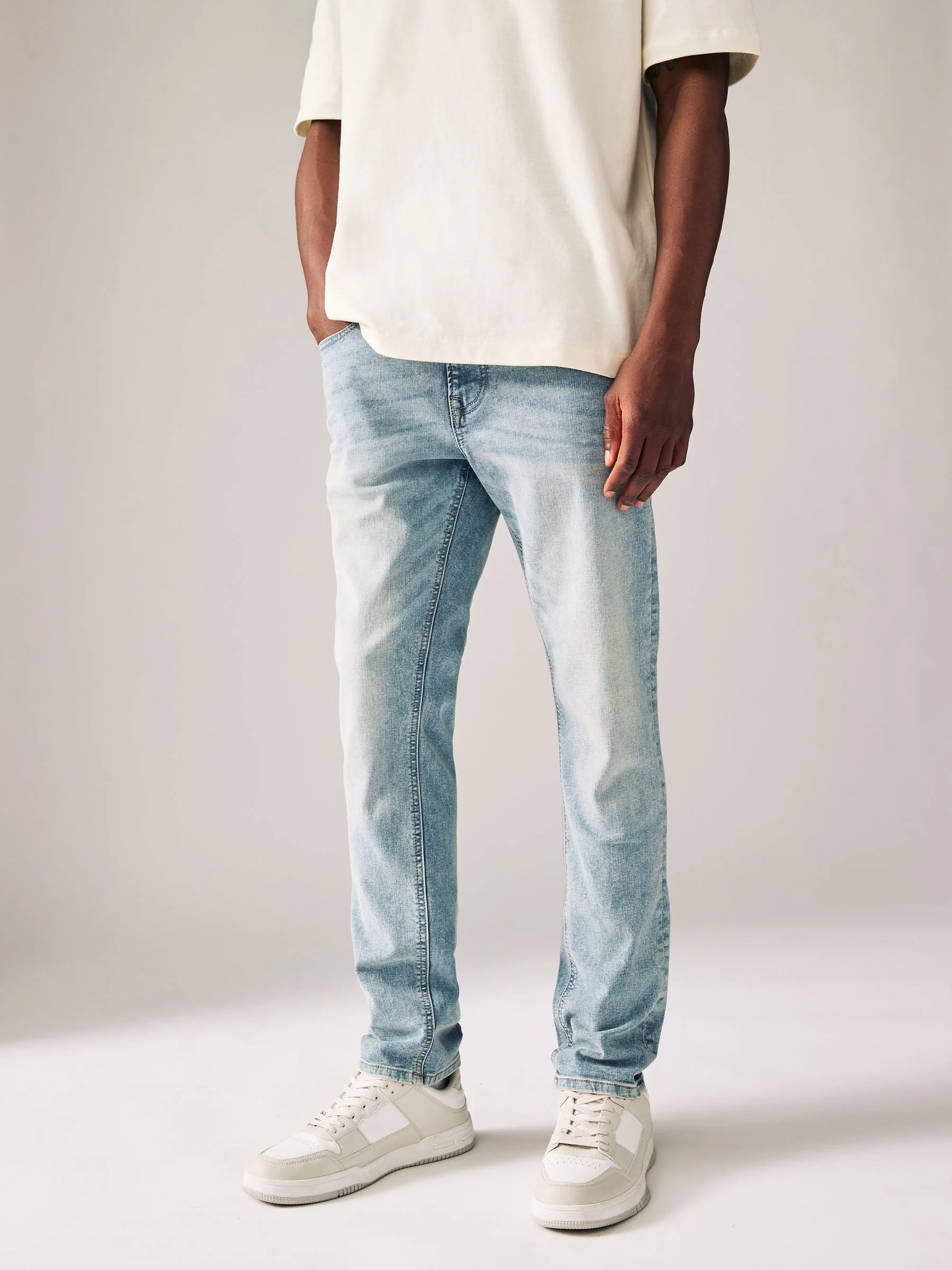 Vintage blauw - Enkele - Skinny fit klassieke stretchy jeans
