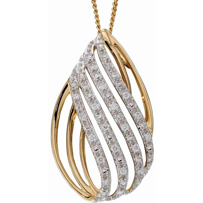Collier diament sur or 375/1000