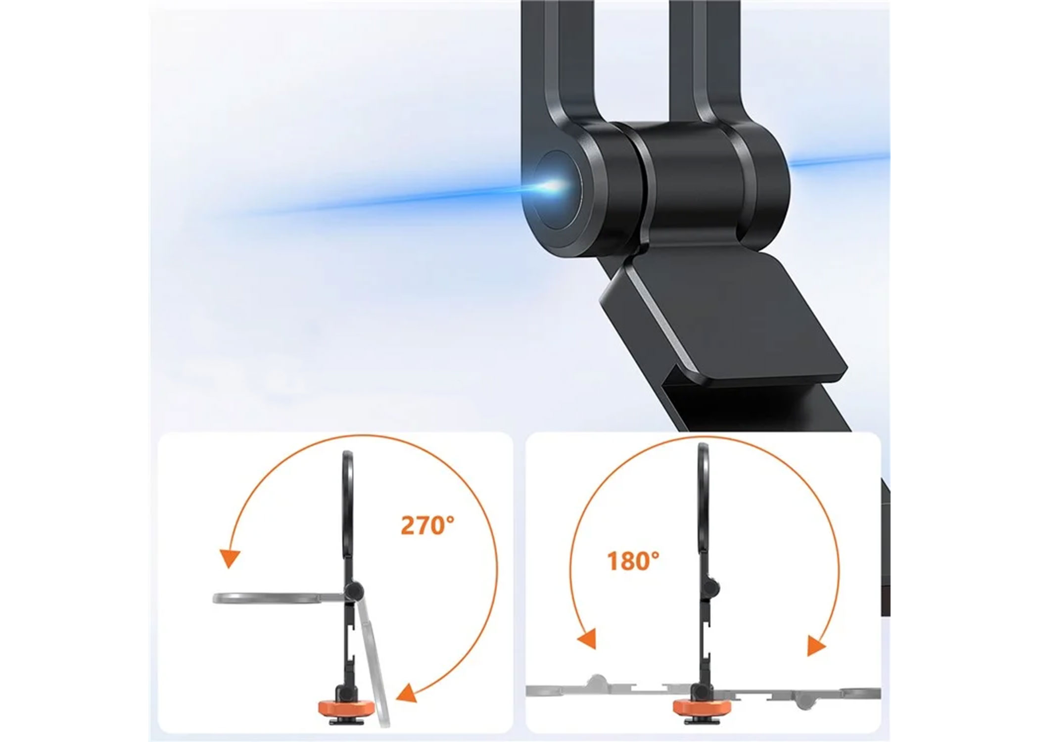 Magnetische Smartphone Halterung aus Metall mit MagSafe-Kompatibilität / Dual-Achsen Rotation - Schwarz