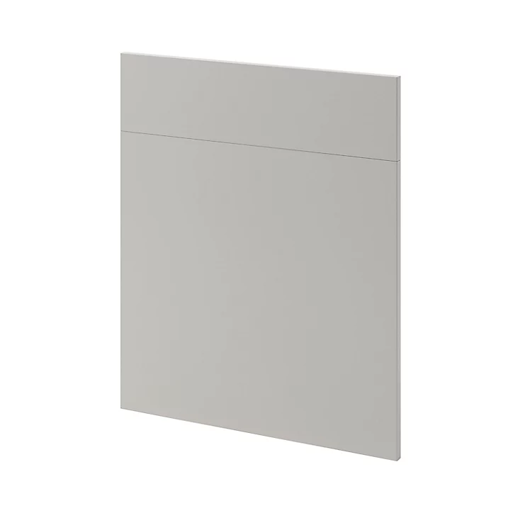 Façade de cuisine 1 porte et 1 tiroir Stevia gris mat l. 60 cm x H. 72 cm GoodHome