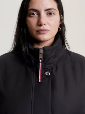 Parka acolchoada com capuz e forro de pele sintética Curve