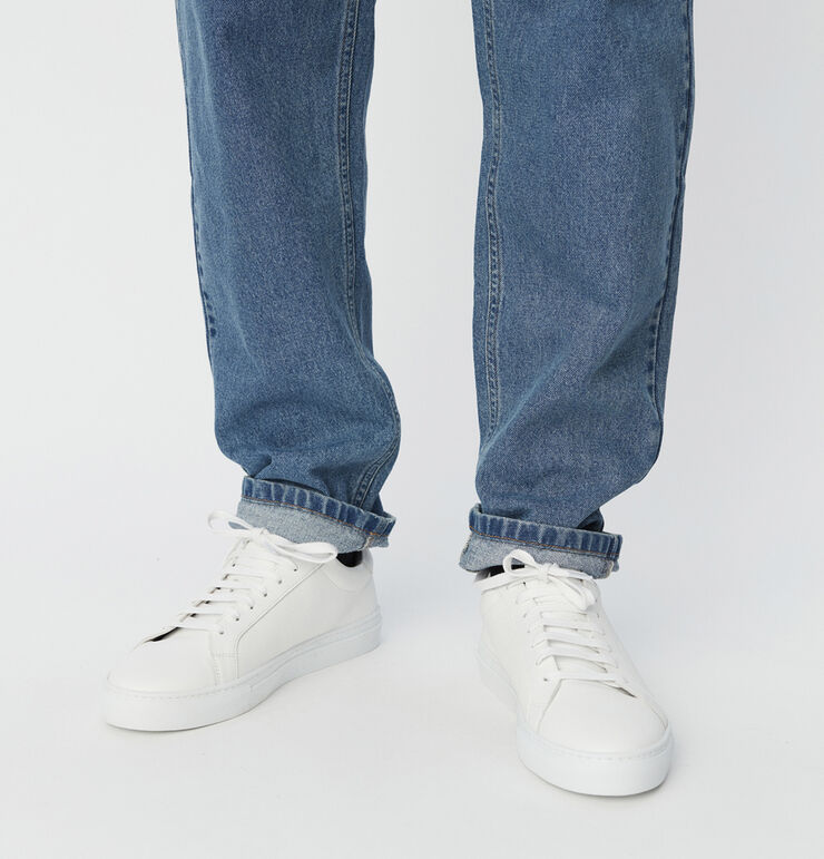Les Deux Theodor Leather Sneaker Hvid