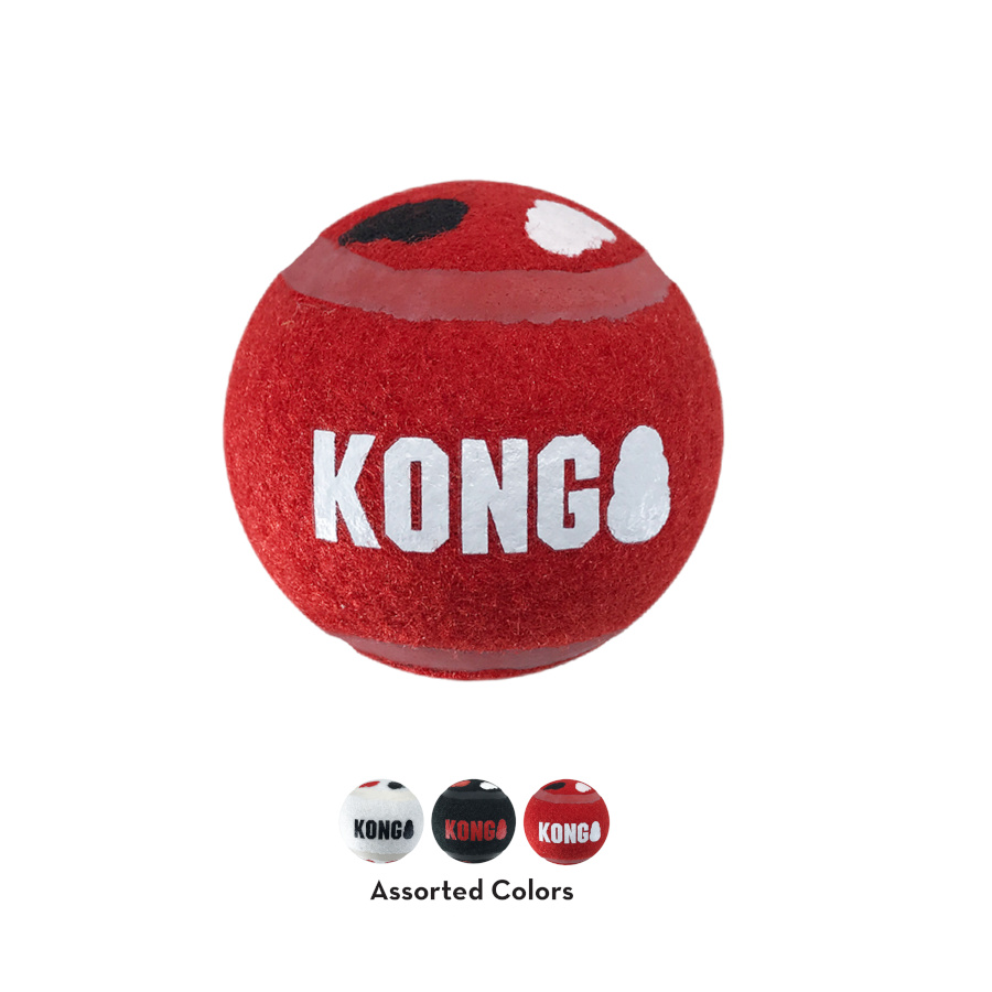 Conjunto de 3 bolas de tênis Kong Signature Sport para cães