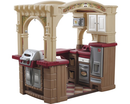 Kinderkeuken Step2 Grand Walk-In Kitchen & Grill bruin-beige