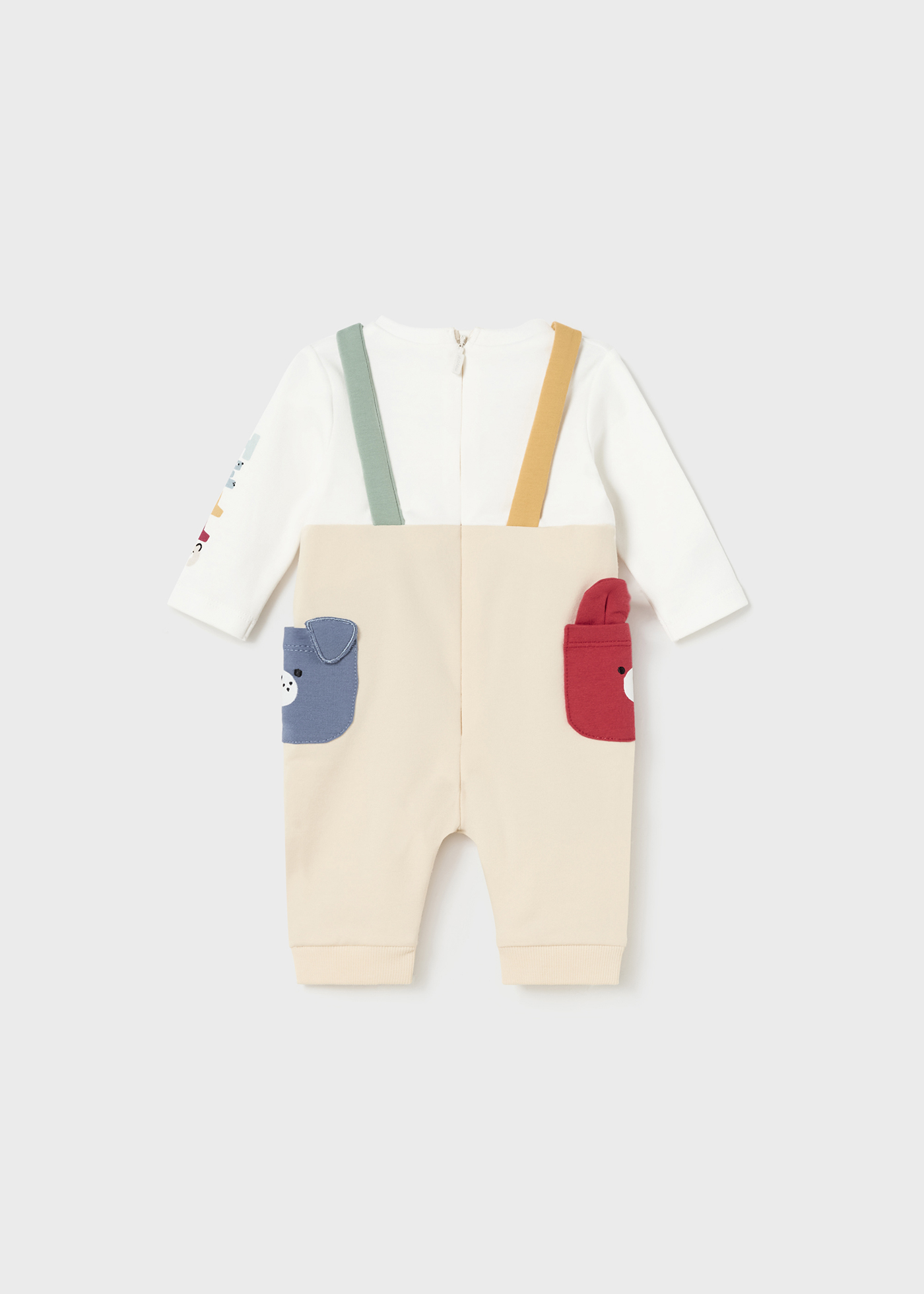 Macacão Better Cotton estilo jardineira para recém-nascido