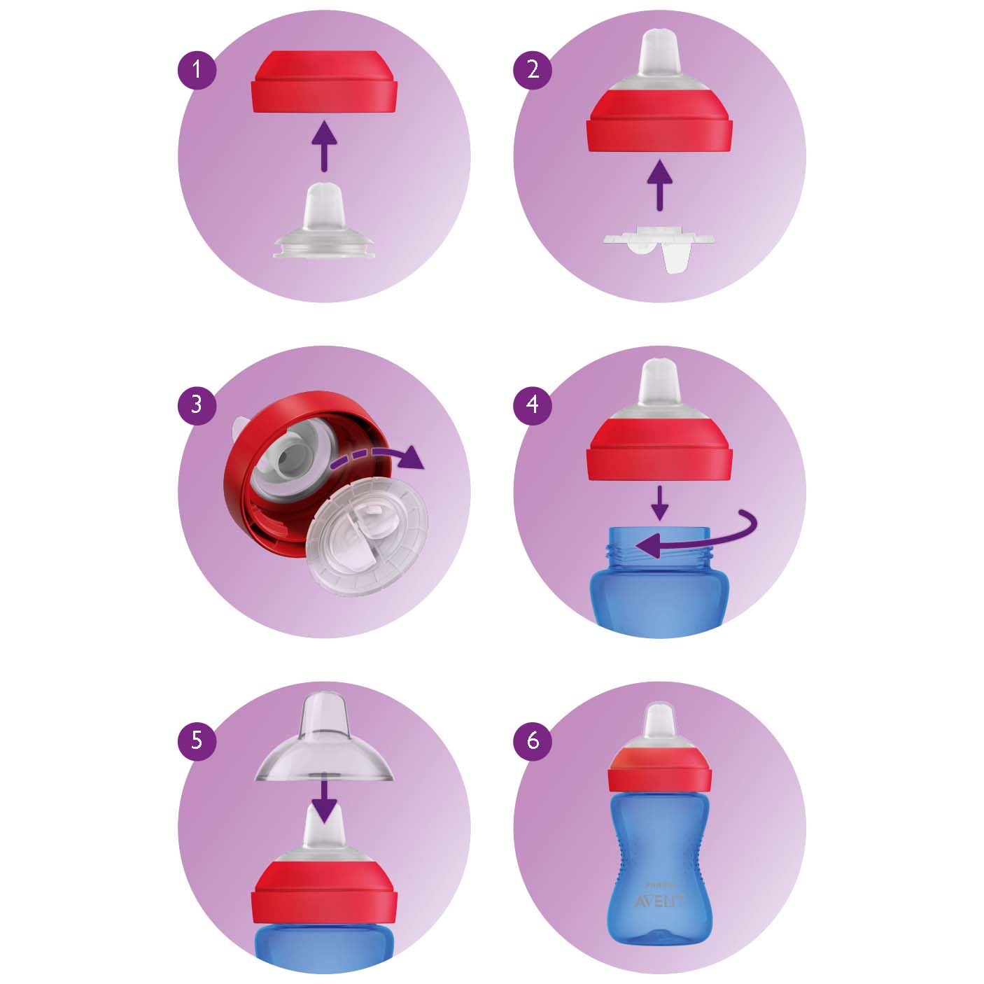 Philips Avent My Grippy zachte tuitbeker 300ml 9mnd+ blauw