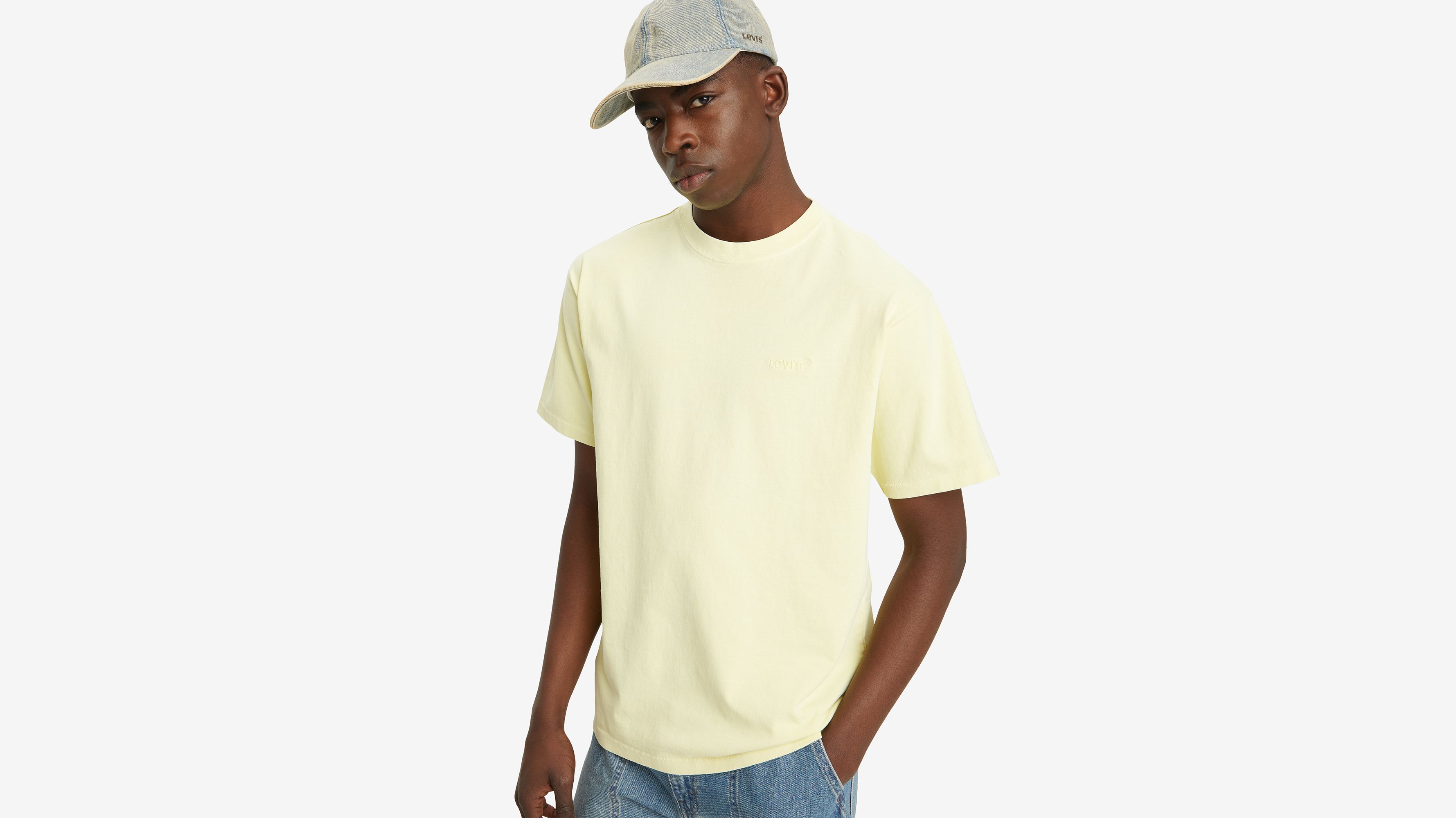 Levi's® Red Tab™ T-shirt vintage - Garment Dye Wax Yellow Jersey - Jaune