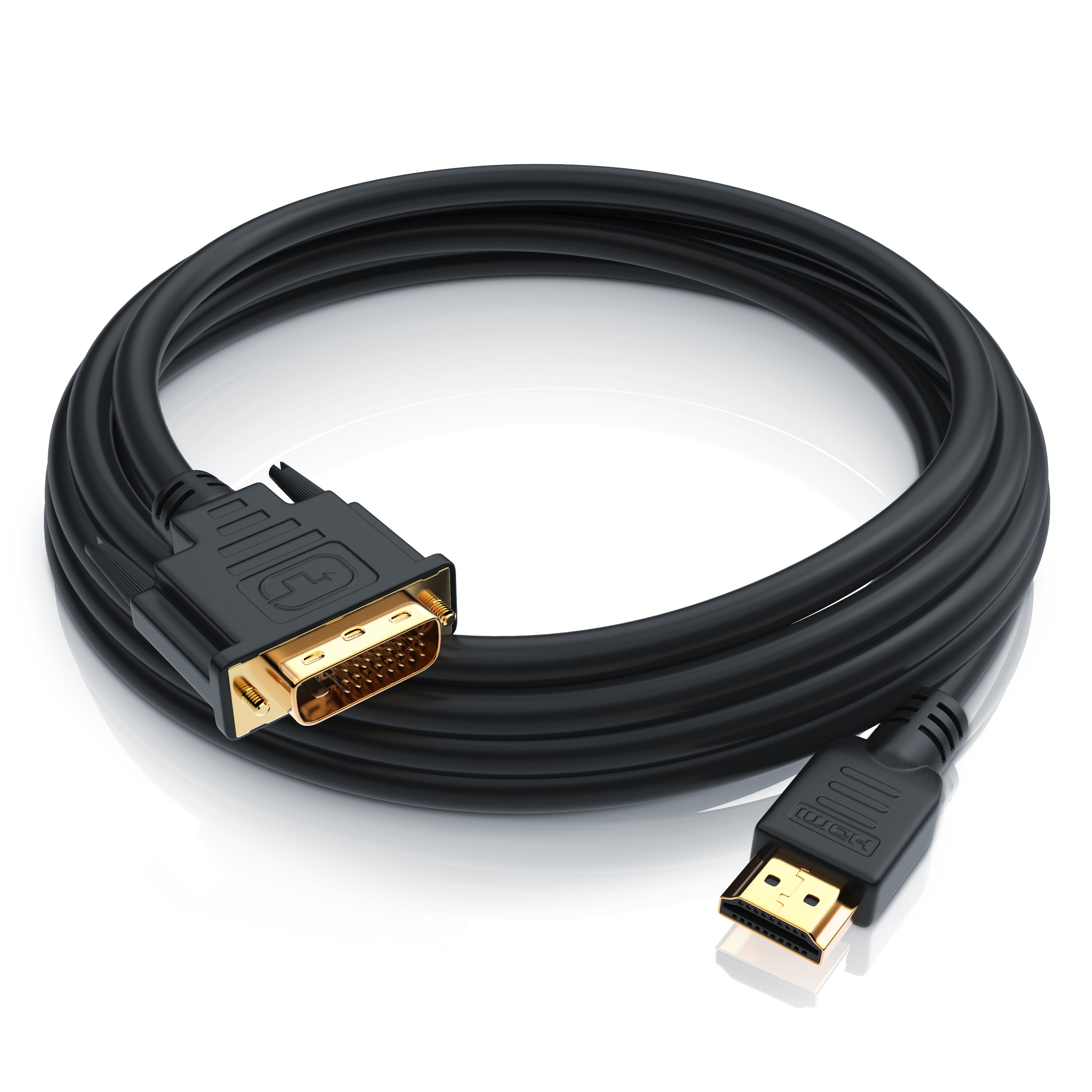 CSL DVI-D (DL) zu HDMI Typ A Video-Kabel, Full HD Dual Link HDTV Adapter / Konverter Kabel - 3m