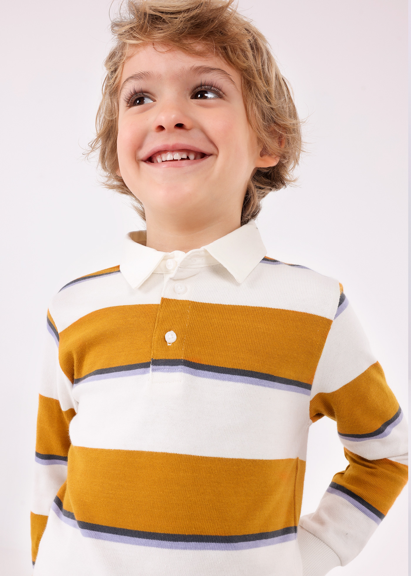 Camisa polo listrada Better Cotton para meninos