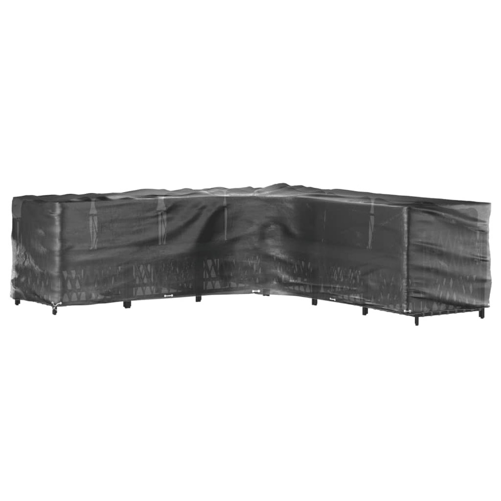 Housses de salon de jardin en forme de l 2 pcs 20 œillets