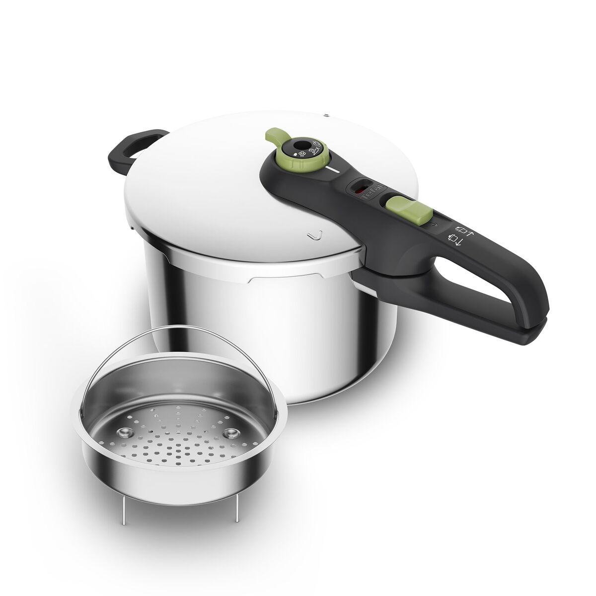 Secure Trendy trykkoker inkl. dampkurv, 6 liter
