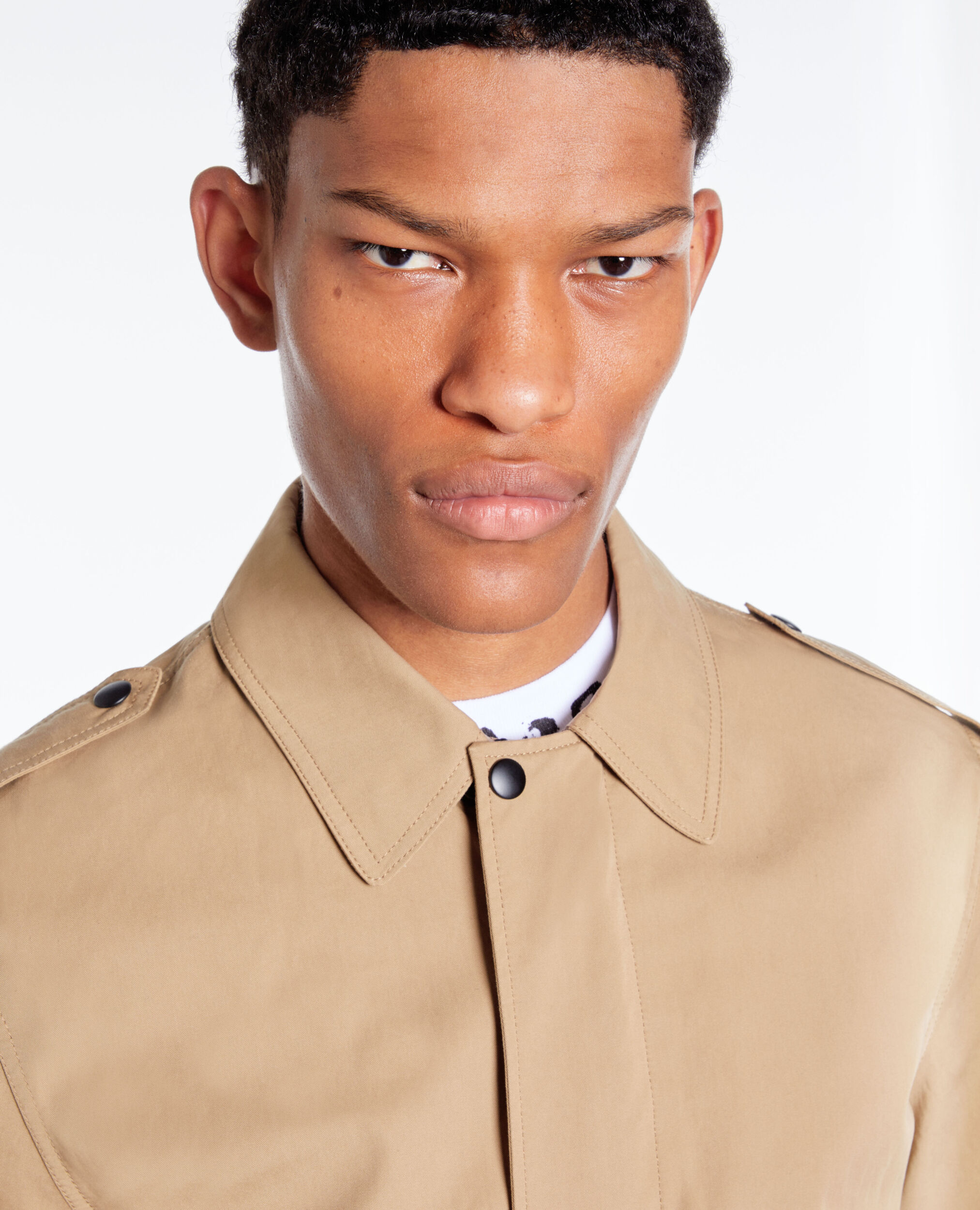Blouson beige en coton