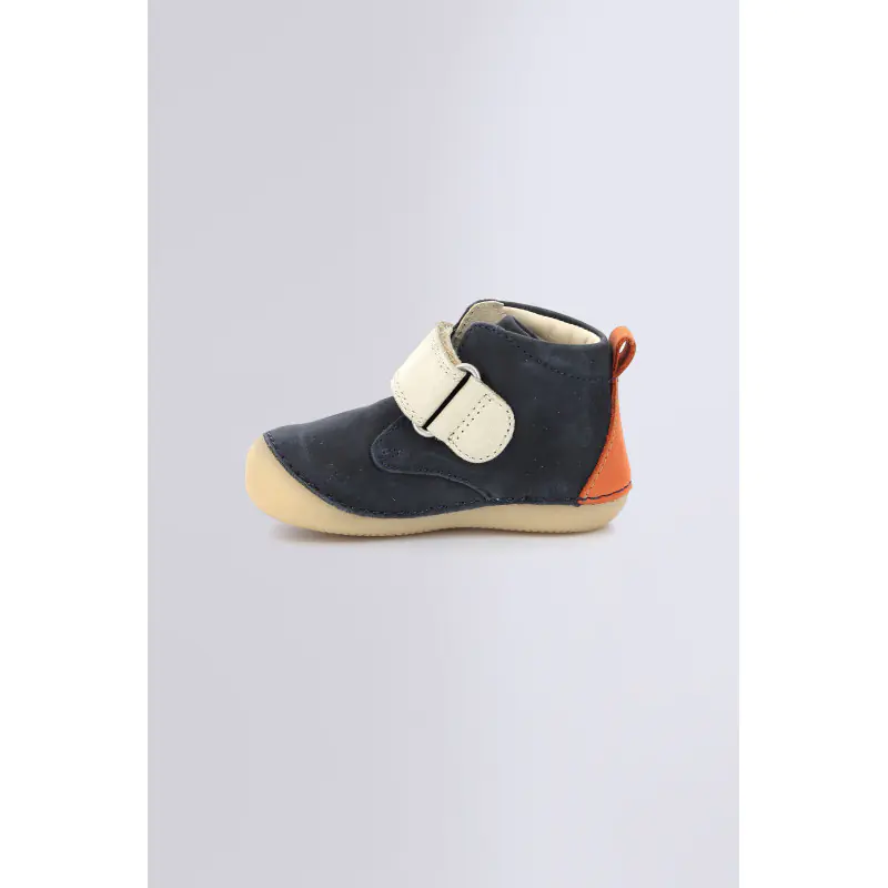 Sabio Marine beige orange BOTTILLONS Cuir Garçon