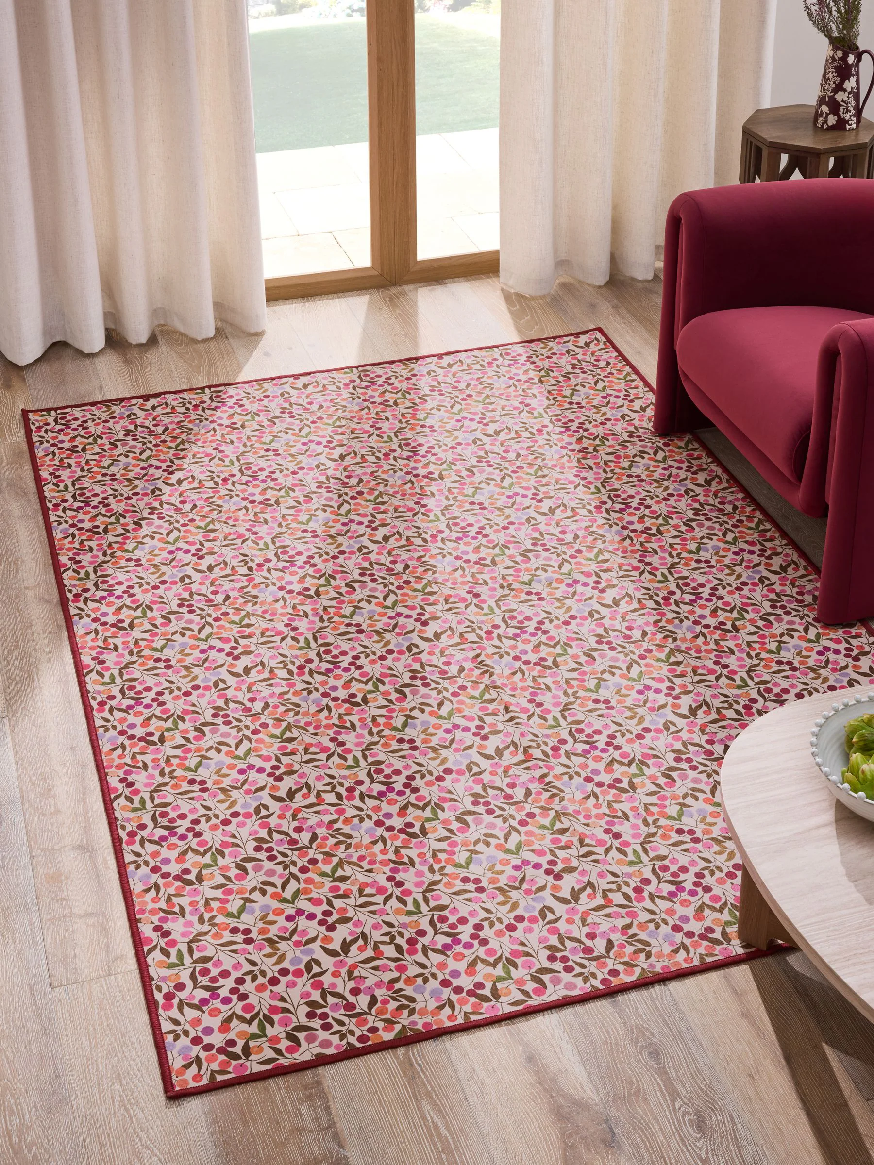 Washable Seasonal Berries Rug