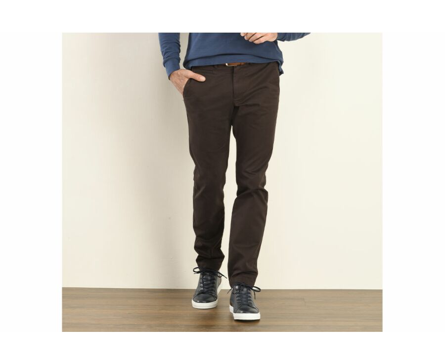 Pantalon chino homme Brun Foncé - NIGEL II