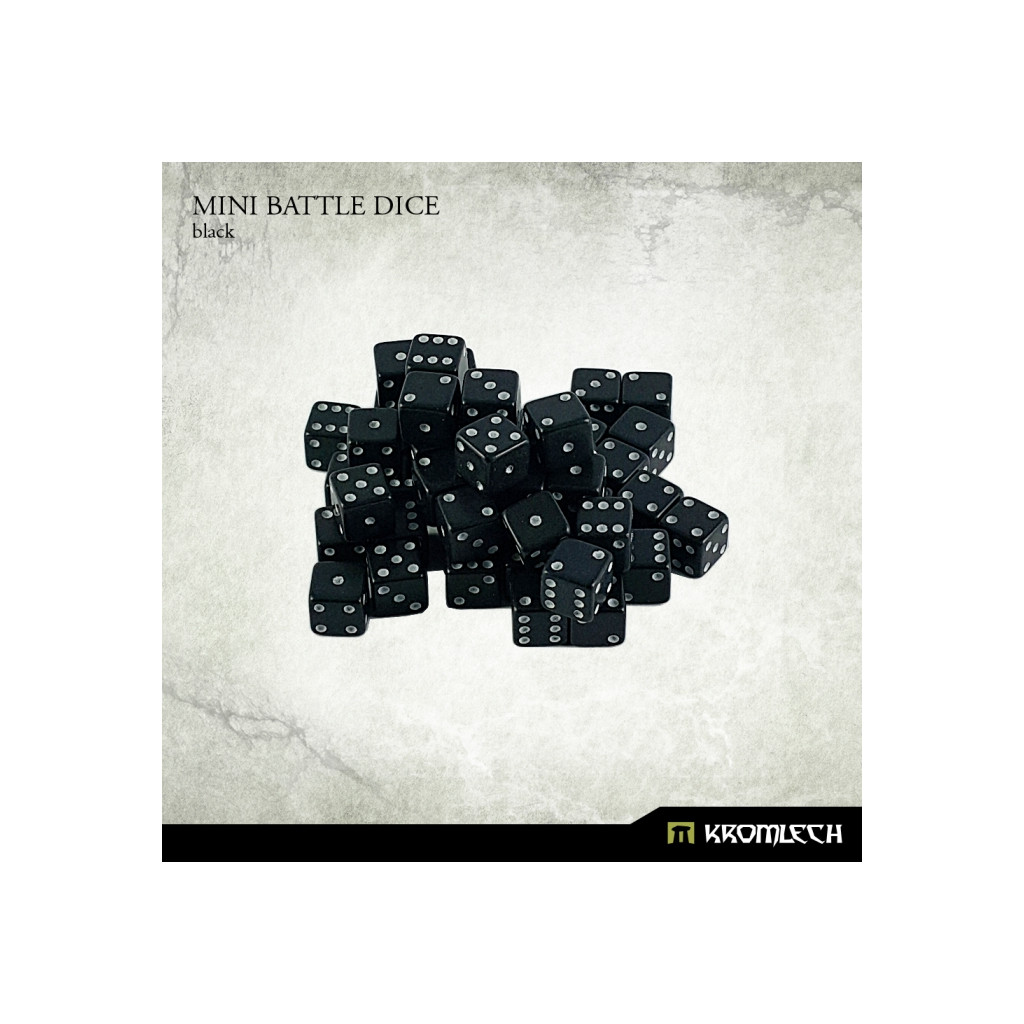 Mini Battle Dice 100x Black 7mm